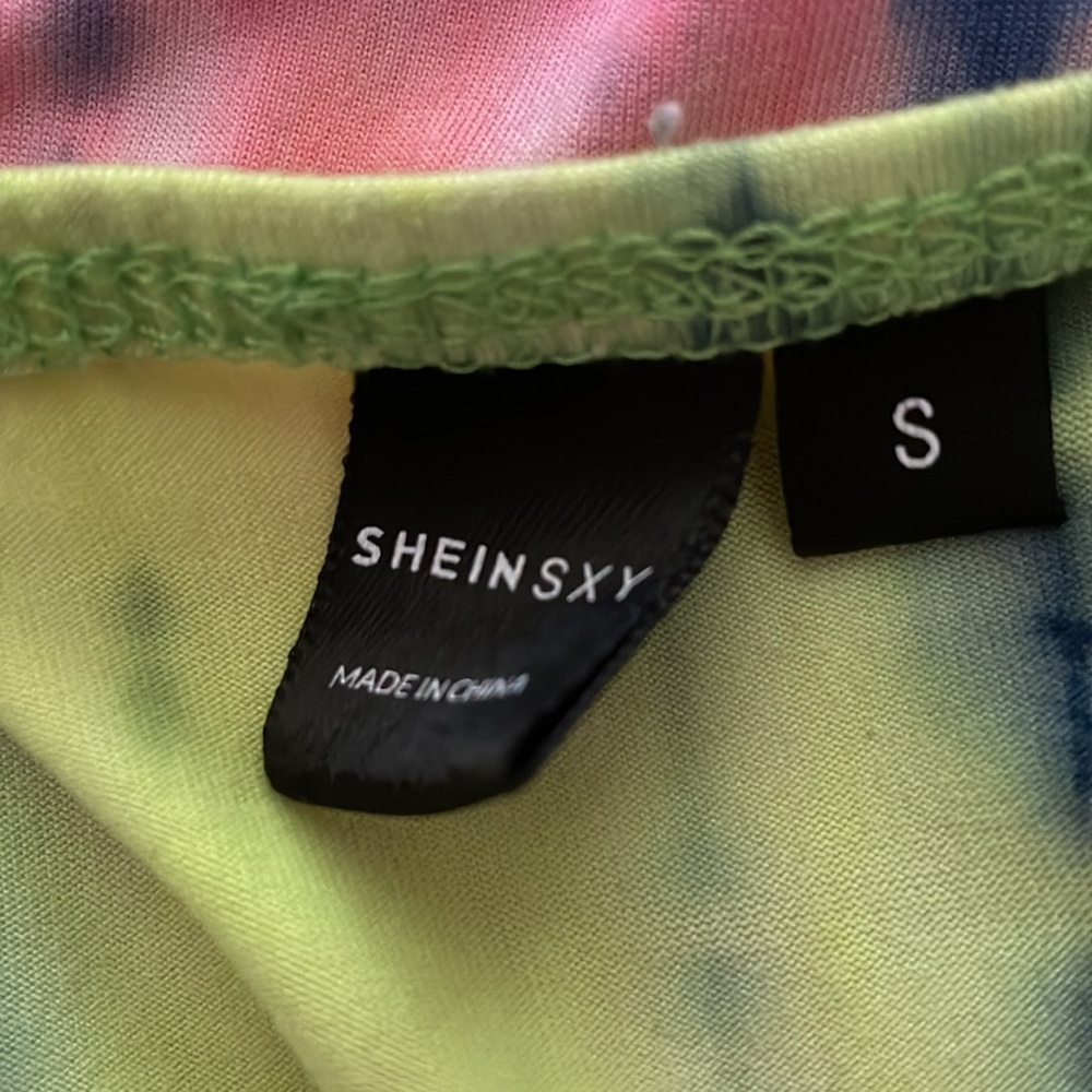 SHEIN Tie-Dye Strapless Dress - Picture 3 of 3